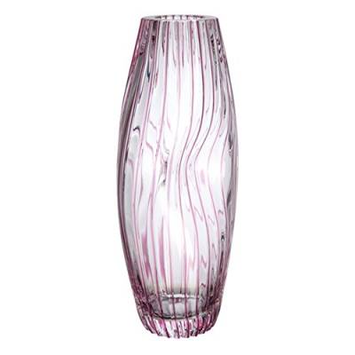 Glas-Bohemia Glee Vase, Glas, Gold/Rubin, 5 x 5 x 27 cm von Cristal de Bohemia