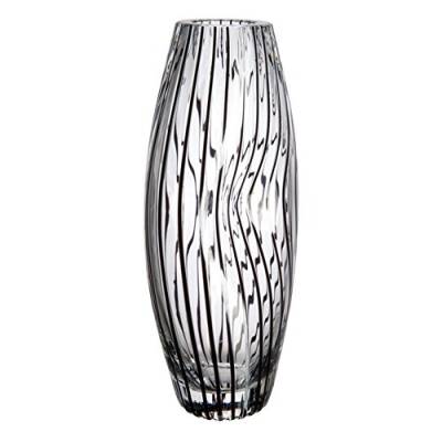 Bohemia Crystal Glee Vase, Glas, Schwarz, 10 x 30,5 x 15 cm von Cristal de Bohemia