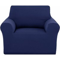Elastisch Sofabezug Sofaüberwurf Sofaüberzug Couchbezug, 1 Stück,1-Sitzer(80-120cm), Dunkelblau - Dunkelblau - Deconovo von DECONOVO