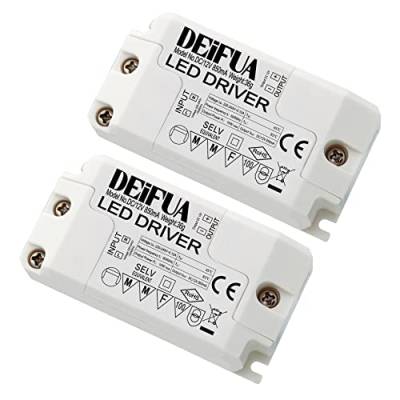 DEIFUA 2 Stück LED Trafo 12V 10W, AC 230V auf DC 12V 850mA Transformator, Mini-Treiber Netzteil, Geeignet für den Fahren von MR11 G4 MR16 GU5.3 LED-Lampen und LED-Streifen, kein LED-Flimmern von DEIFUA