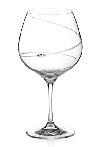 DIAMANTE Swarovski Gin Copa Glas "Toast Swirl", verziert mit Swarovski-Kristallen von DIAMANTE