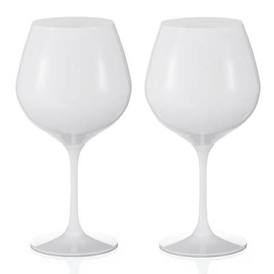 DIAMANTE White Crystal Gin Copa Gläser, 2 Stück, blickdicht, weiß, Gin-Ballongläser von DIAMANTE
