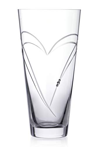 Diamante 5157.125 Mittlere Herzen Vase, Glas von DIAMANTE