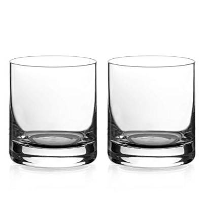 Diamante Whisky-Gläser, Kristall, kurz, „Auris“-Kollektion, undekoriert, 2 Stück von DIAMANTE