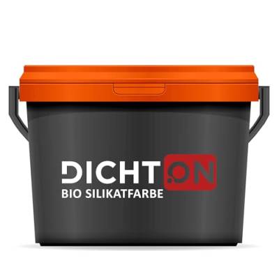 DICHTON Bio Silikatfarbe innen 2,5l Weiß Innensilikatfarbe - Wandfarbe, Mineralfarbe für Beton, Gips, Putz, Raufaser in Bad, Küche, Garage - allergieneutral, waschbeständig, hochdeckend D.45W von DICHTON