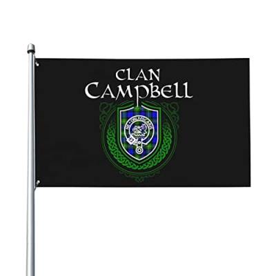 Kompatibel mit Clan Campbell-Flagge, 9,1 x 1,5 m, Gartenflaggen, Outdoor, Indoor, Heimdekoration, Fahne, lichtbeständig, Banner für Garten, Veranda, Rasen, Hof, Bauernhaus von DJNGN