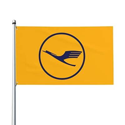 Lufthansa Gartenflaggen Hausflaggen Yard Flag Banner Decor für Courtyard Porch Lawn Room Party, 3x5 Ft Outdoor Flag Decor von DJNGN