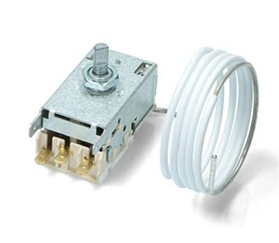 DL-pro Thermostat für Liebherr 6151086 Ranco K59L1287 kompatibel mit Miele 1513061 AEG 5026750700/7 899671069599/1 Temperaturregler mit Kapillarrohrschutzschlauch für Kühlschrank von DL-pro