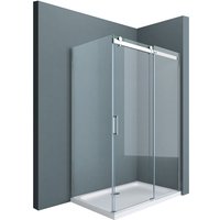 doporro Duschkabine Ravenna17 100x110x195cm Duschabtrennung mit Schiebetür ESG-Sicherheitsglas Klarglas inkl. beidseitiger Easy-Clean-Beschichtung von DOPORRO