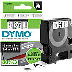 DYMO D1 Beschriftungsband Authentisch 45803 S0720830 Selbsthaftend Schwarz auf Weiß 19 mm x 7 m von DYMO