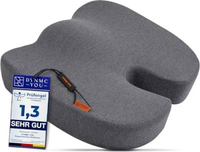 DYNMC You Ergonomisches Sitzkissen Bürostuhl - Mittelhart H3 - Test SEHR GUT - [MIT PHYSIOTHERAPEUTEN ENTWICKELT] - Sitzkissen Stuhl Entlastet Rücken & Erhöht Sitzkomfort von DYNMC you