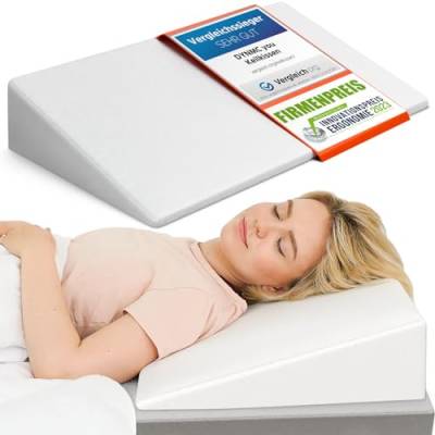 DYNMC you Keilkissen Bett 90 x 45cm - Test SEHR GUT - Oeko TEX Zertifiziert - Reflux Matratzenkeil - Kissen bei Beschwerden im Nacken und Rücken - Erhöhung beim Schnarchen von DYNMC you