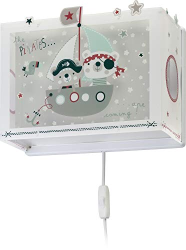 Dalber kinder Wandlampe, Kinderlampe Wandleuchte kinderzimmer Piraten The Pirates Tiere, Bunt, 74558, E27 von Dalber