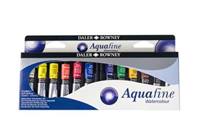 Daler Rowney Aquafine Aquarellfarben-Set, 12 Farben à 8ml, ideal für Anfänger-Künstler von Daler Rowney