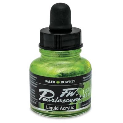 Daler-Rowney FW 29,5 ml Acryl Perle Liquid Flasche – MACAW GREEN von Daler Rowney
