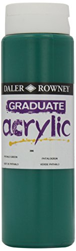 Daler-Rowney Graduate Acrylfarbe, 500 ml, Grün (Phthalo Green) von Daler Rowney