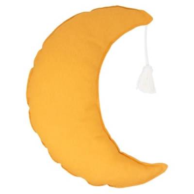Declea Kissen Mond für Kinderzimmer, handgefertigtes Mondkissen für Kinder, Möbel und Textilien für Kinderzimmer - Orange von Declea