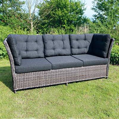 Destiny Loungesofa Palma 3-Sitzer, inkl. Auflagen, Polyrattan, Vintage grau von Destiny