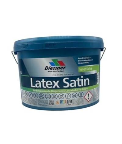 Diessner Latex Satin Dispersions-Latexfarbe Innenfarbe verschiedene Gebinde Wandfarbe (5 Liter) von Diessner