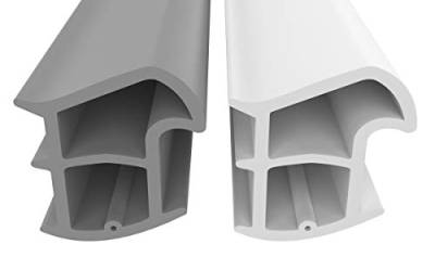 Stahlzargendichtung Weiß 25m - gegen Zugluft Lärm & Staub spart Heizkosten Dichtung Dichtungshöhe 15,6mm Dichtungsbreite 14,3mm Falz Türdichtung (Weiss 25m) von Dikara