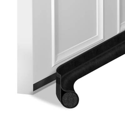 Dimeho Tür Zugluftstopper Set 95 cm verstellbar Tür Zugluftblocker Türfeger Wetterschutz Lärm Kaltluft Türbodendichtung für Innen-/Außentüren (schwarz) von Dimeho