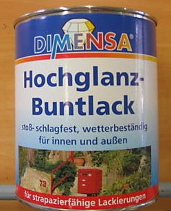 750 ml Hochglanzlack Weiß Ral.9010 von Dimensa