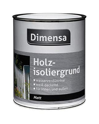Dimensa Holzisoliergrund Wasserverdünnbar 2,5 liter Weiß Matt, für innen und außen von Dimensa