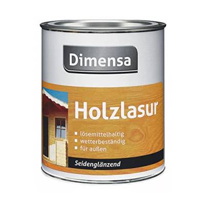 Dimensa Holzlasur für aussen seidenglänzend Farbwahl 5 Liter, Farbe:Teak von Dimensa