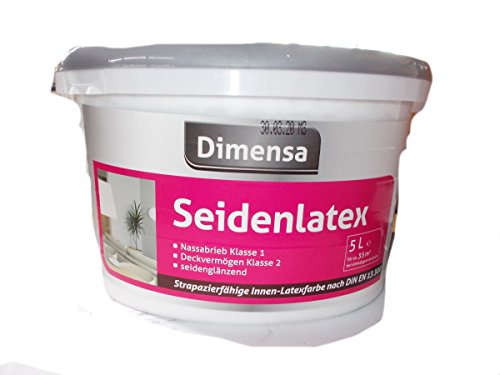 Dimensa Seidenlatex, Innenfarbe, weiss, 5 Liter von Dimensa