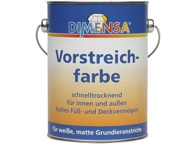 Dimensa Vorstreichfarbe für innen&aussen matt weiß 2,5 Liter von Dimensa