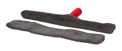 Dirt Devil Fensterwischer-Set - Teleskopstiel 57-129 CM - 2x Mikrofasertuch - Grau/Rot von Dirt Devil