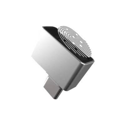 USB-C-Fingerabdruck-Schlüsselleser, biometrischer Fingerabdruck-Scanner für Win10 8 7, 360 Grad Touch, tragbarer Sicherheitsschlüssel für Laptop, unterstützt 10 Fingerabdrücke von Diyeeni