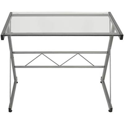 DonRegaloWeb Computertisch aus Metall und Glas mit 6 mm Dicke in Metallfarbe, 90x50x72 cm von DonRegaloWeb