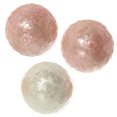 DONREGALOWEB Set mit 3 runden Perlmuttkugeln je 10 cm (Rosa und Weiß) von DonRegaloWeb