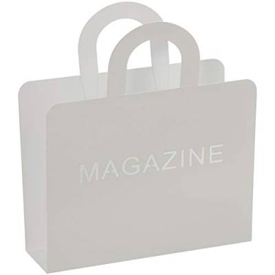 DonRegaloWeb Zeitungsständer in Form eines Koffers und Magazine Logo, Weiß, 29 x 8 x 32,5 cm von DonRegaloWeb
