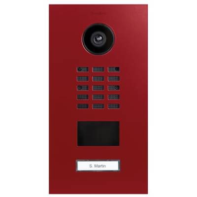 DoorBird D2101V IP Video Türstation, Feuerrot (RAL 3000) | Video-Türsprechanlage mit 1 Ruftaste, RFID, HD-Video, Bewegungssensor von DoorBird