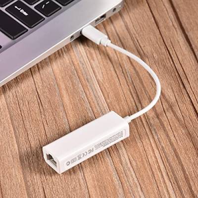 Dpofirs USB 3.1 Typ C auf RJ45 100 Mbit/s Ethernet-LAN-Netzwerkadapter-Konverter für USB C Laptop, Plug-and-Play, Kleine Größe, Frei Einsteckbarer Typ-C-Stecker, Fortschrittlicher von Dpofirs