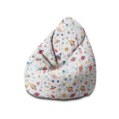 DreamRoots Sitzsack Kinder mit füllung - Bodenkissen Kinder Sitzsack - Sitzsack Kinderzimmer 70 x 70 x 105 cm - Bean Bag Kinder - Bubibag Sitzsack - Kindersitzsack - Sitzkissen Boden Kinder 2 von DreamRoots