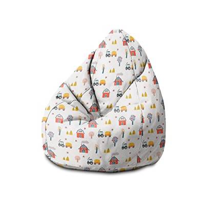 DreamRoots Sitzsack Kinder mit füllung - Bodenkissen Kinder Sitzsack - Sitzsack Kinderzimmer 70 x 70 x 105 cm - Bean Bag Kinder - Bubibag Sitzsack - Kindersitzsack - Sitzkissen Boden Kinder 2 von DreamRoots