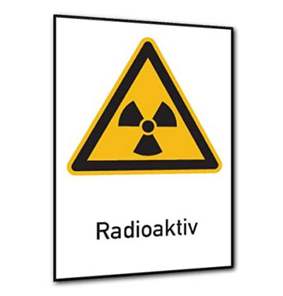 Dreifke® Warnschild Strahlenschutz Radioaktiv (WS100) | Alu geprägt | 210x297 mm von Dreifke