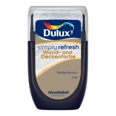 Dulux Simply Refresh Wand- und Deckenfarbe Seidenbraun Tester 30 ml von Dulux