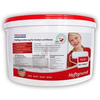 Haftgrund profhome Decken Wand-Grundierung Tapetengrund für Renoviervlies Malervlies Tapeten weiß 12,5 l für 83 - 104 qm - weiß von E-DELUX