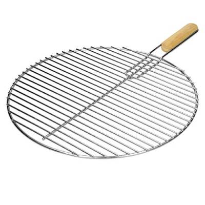 ECD Germany Runder Edelstahl Grillrost mit abnehmbarer Griff Ø 44,5 cm - robust & rostfrei - für Kugelgrill Grillkamin Buschbeck Gasgrill Feuerschalen Feuerkorb - Edelstahlgrillrost Rundgrill Grill von ECD Germany