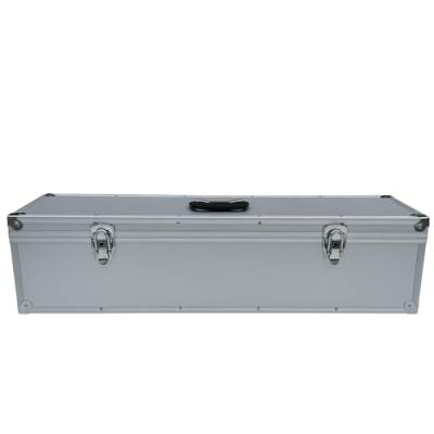 Alubox Alukoffer Silber Koffer Werkzeugkoffer Aufbewahrung leer 20x20x80 cm Deckel abnehmbar von ECI