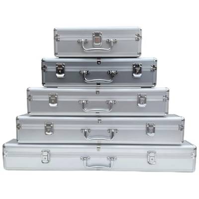 Aluminium-Koffer Alu-Box länglich leer Instrumentenkoffer Flötenkoffer (LxBxH) 40 x 10 x 10 cm Messinstrumente Aufbewahrung von ECI