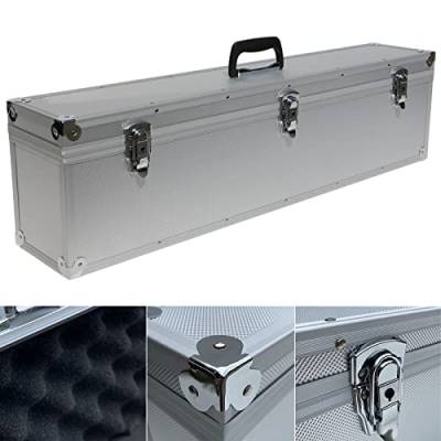 Aluminium Koffer Silber Würfelschaum Deckel abnehmbar 83 cm Lang-Koffer Alu Transport Box von ECI
