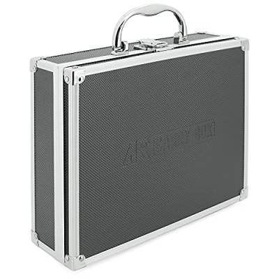 ECI® Kleiner Alukoffer Werkzeugkoffer Aluminium Koffer leer 260x210x80 mm Farbe Grau von ECI