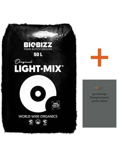 growkingz Biobizz Light Mix 50 Liter Light Mix 50l organische Cannabiserde mit kostenlosem Nährstoffplan von ELITE BBQ