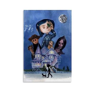 ELedvb Coraline MovieCanvas Poster, dekoratives Gemälde, Leinwand-Wandposter und Kunstdruck, modernes Familienschlafzimmer-Dekor-Poster, 20 x 30 cm von ELedvb