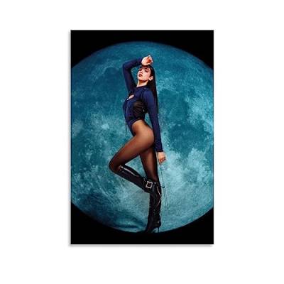 ELedvb Dua Lipa Future Nostalgia – The Moonlight Edition, Leinwand-Poster, dekoratives Gemälde, Leinwand-Wandposter und Kunstdruck, modernes Familienschlafzimmer-Dekor-Poster, 50 x 75 cm von ELedvb